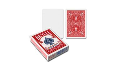 Bicycle Poker- blank/red